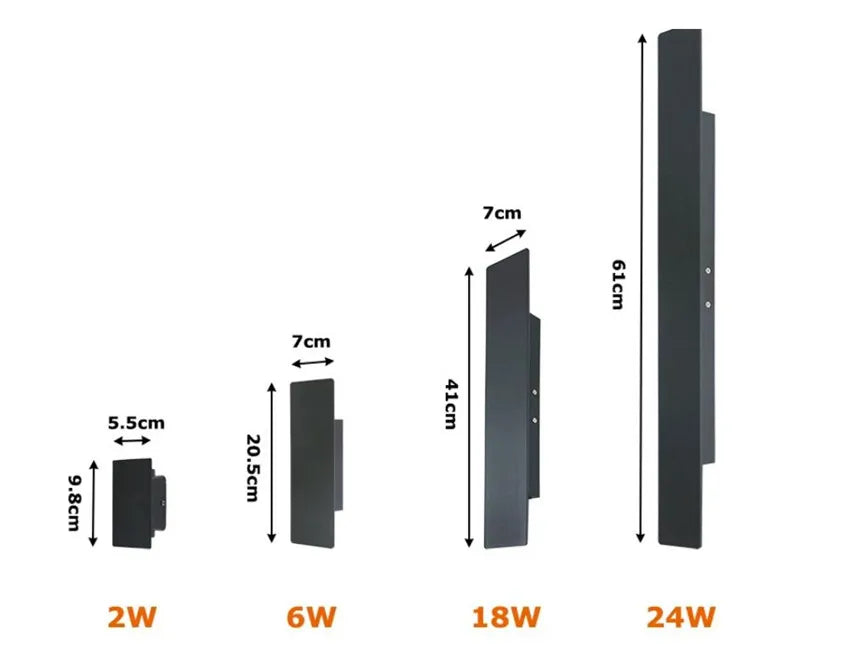 18W Waterproof Outdoor Wall Lamp