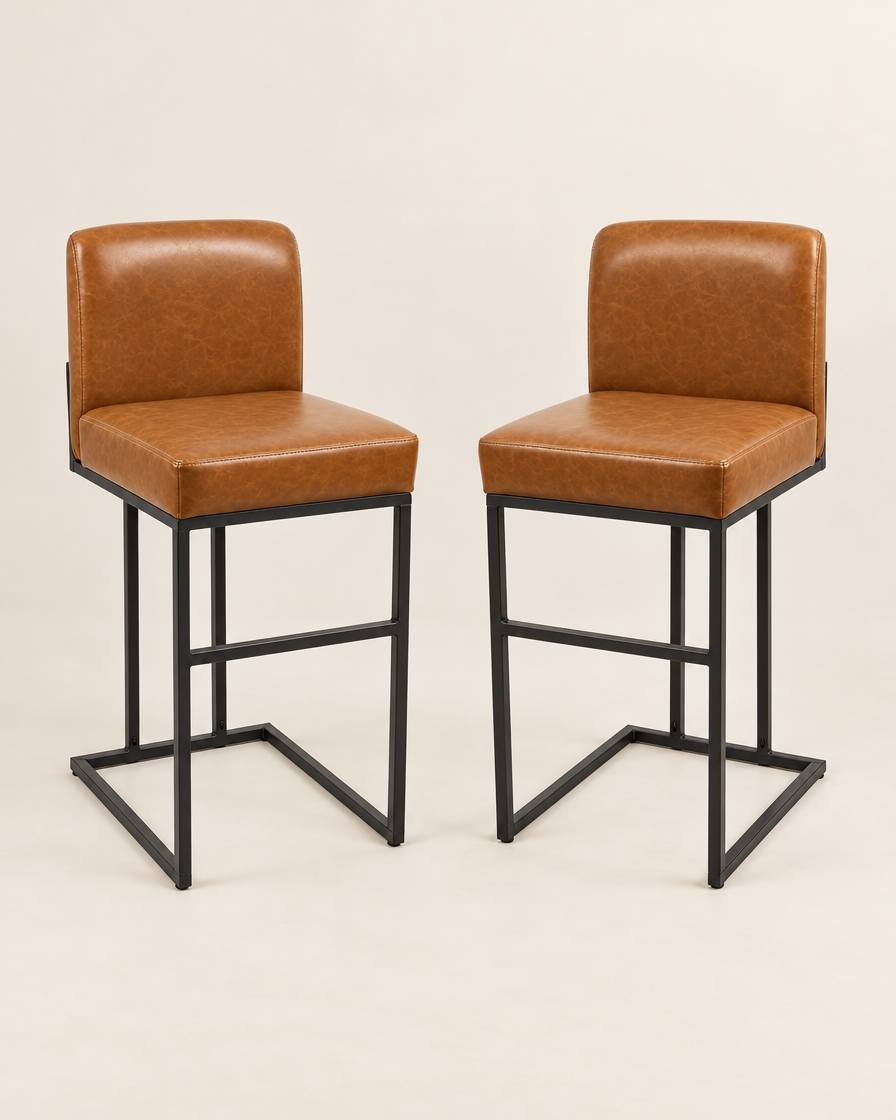 Faux Leather Counter Stools studio shot