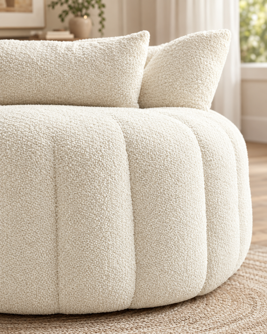 Deep Seat Cloud Chaise Sofa close-up upholstery