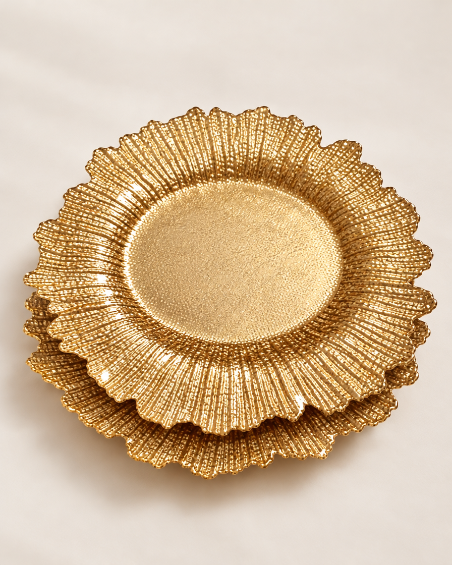 13 Inch Reef Charger Plates studio shot