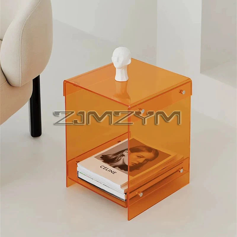 Acrylic Double-Deck Side Table