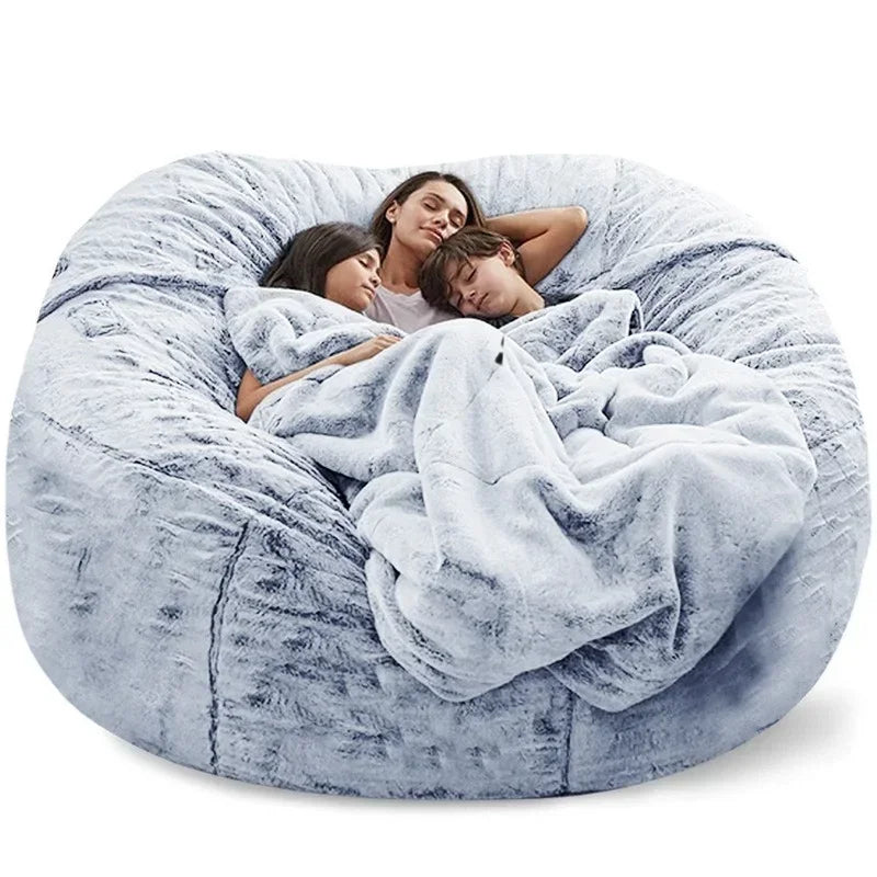 Giant Faux Fur Bean Bag Cover