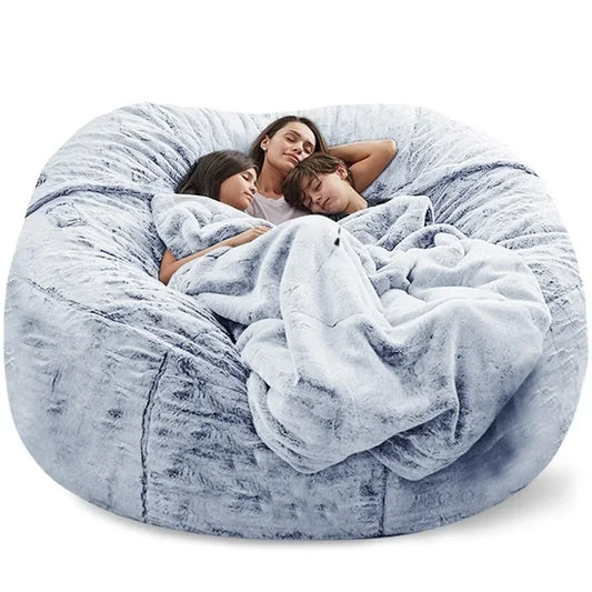 Giant Faux Fur Bean Bag Cover