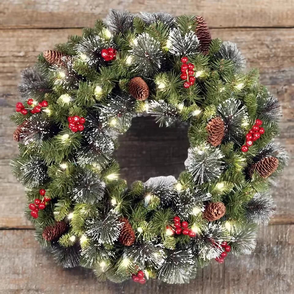 Red Berry Pinecone Wreath
