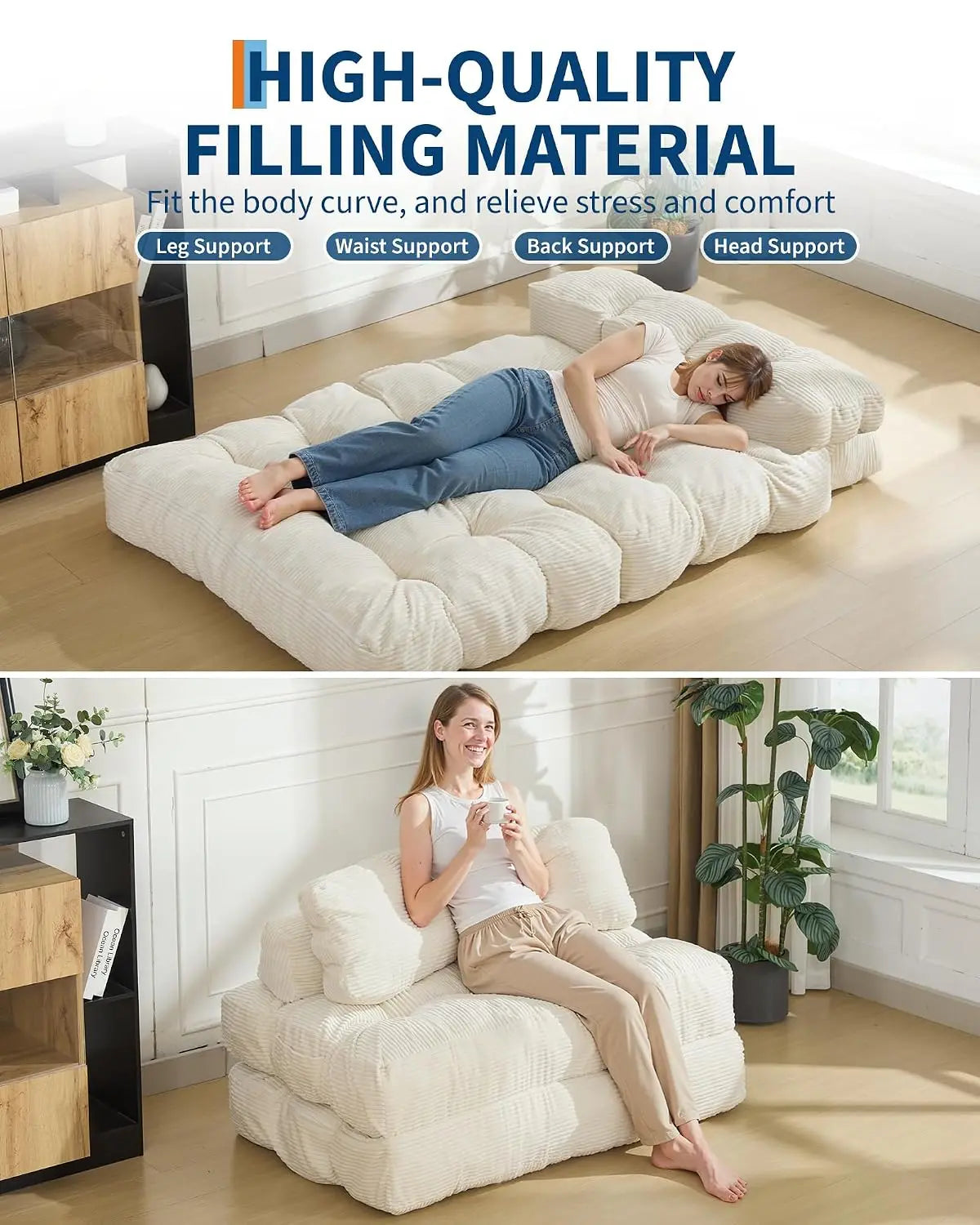 Convertible Folding Floor Sofa