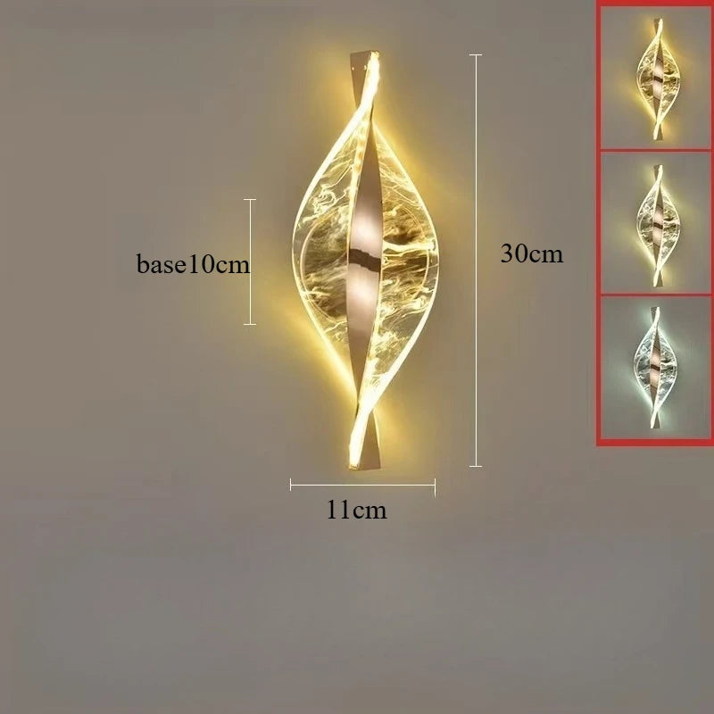 Modern Gold Lustre Wall Lamp