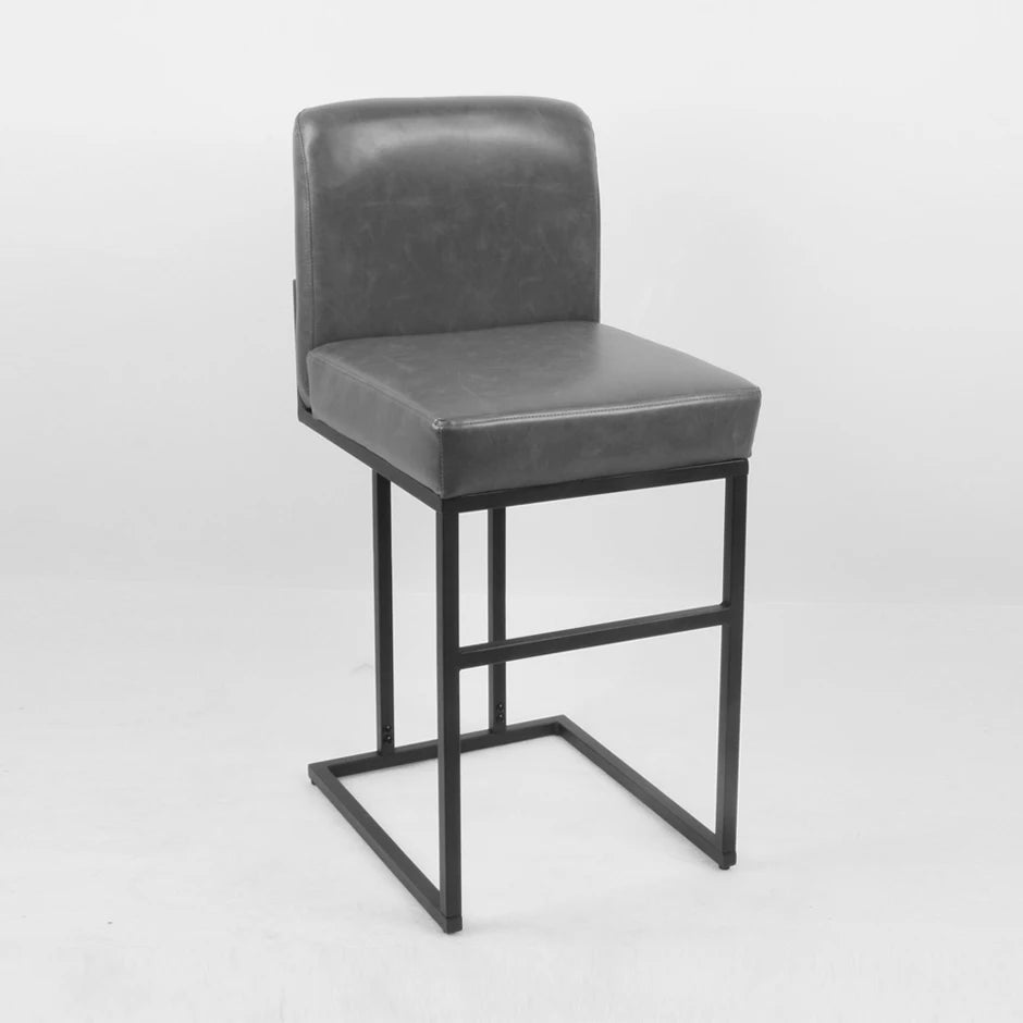 Faux Leather Counter Stools Set of 2