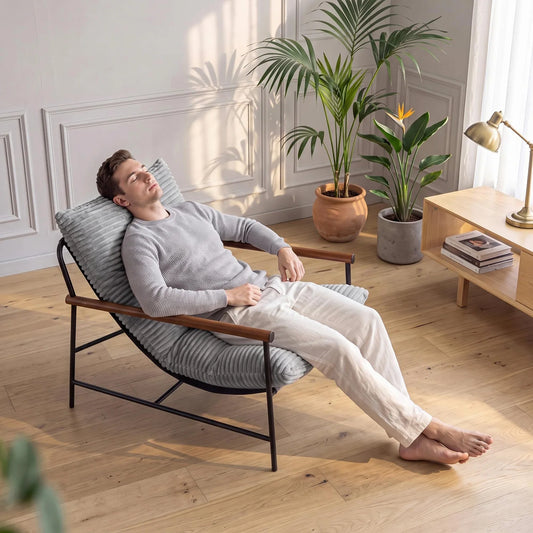 Deep Seat Corduroy Reading Chair