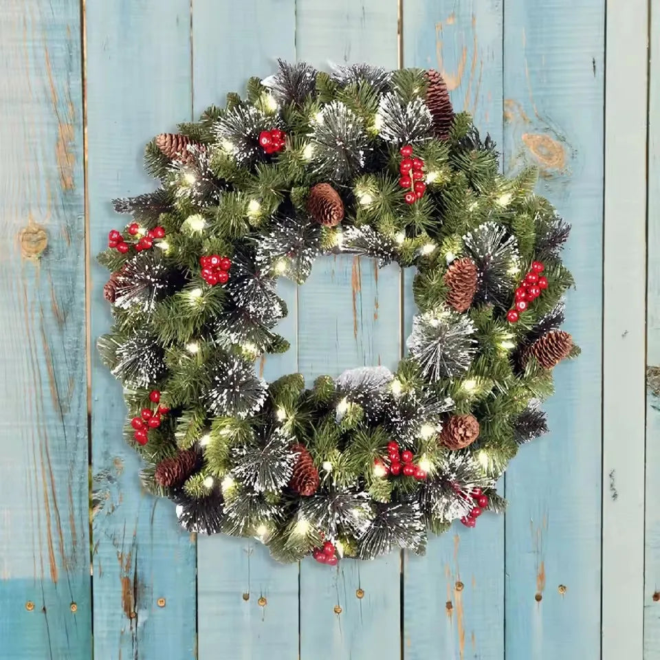 Red Berry Pinecone Wreath