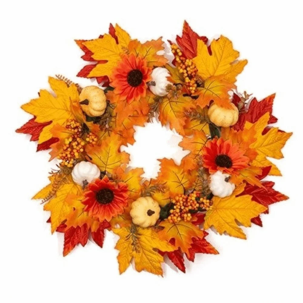 Rustic Sunflower Pumpkin Wreath
