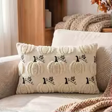 Autumn Pumpkin Embroidery Pillowcase