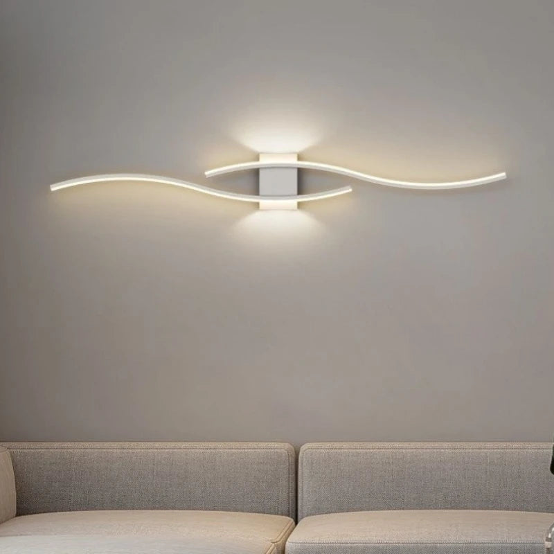 Black Gold Strip Wall Lamp