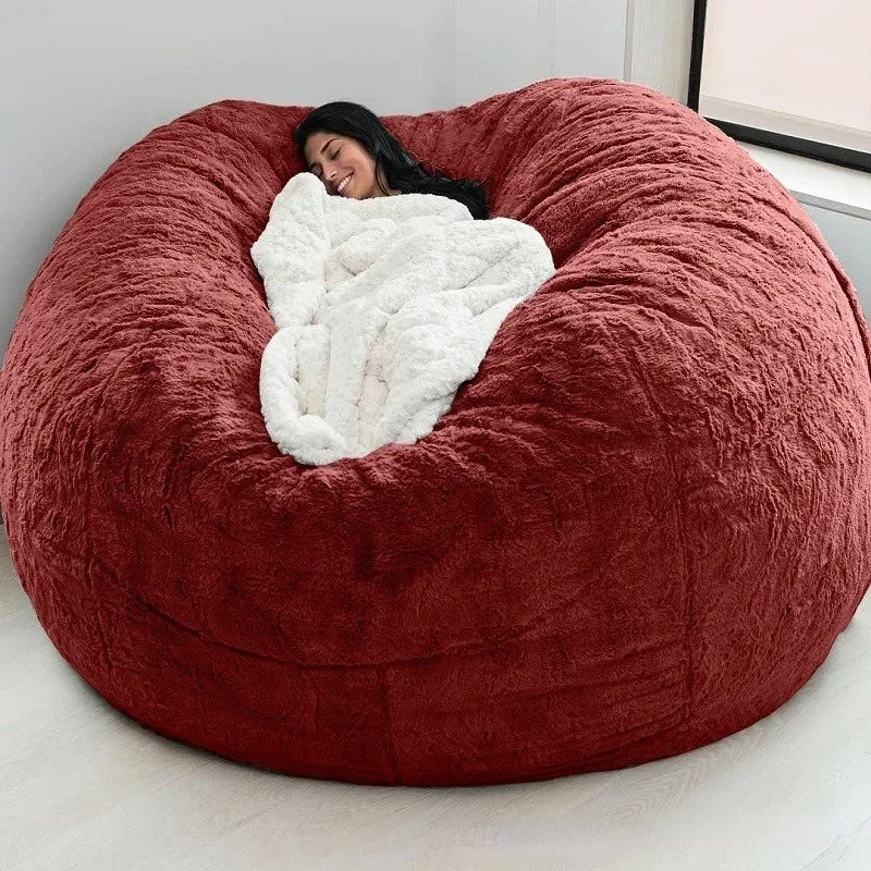Giant Faux Fur Bean Bag Cover