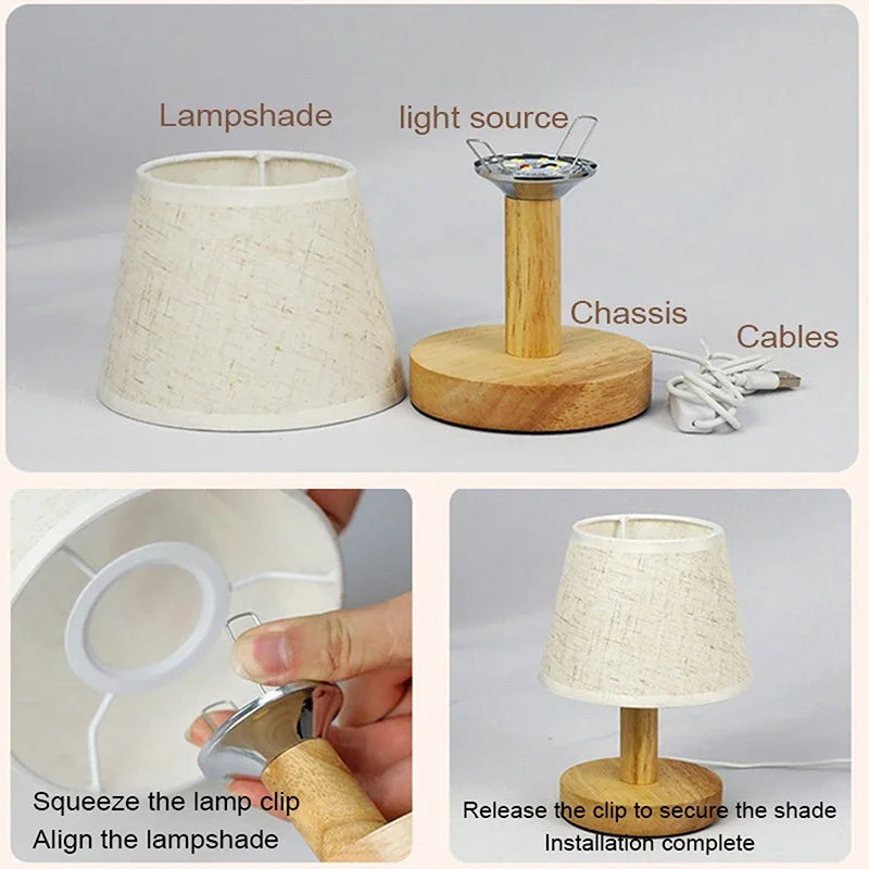Retro Japanese Bedside Lamp