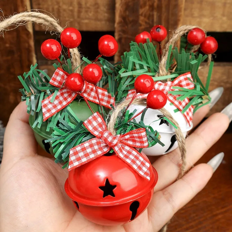 Holly Berry Jingle Bell Ornaments