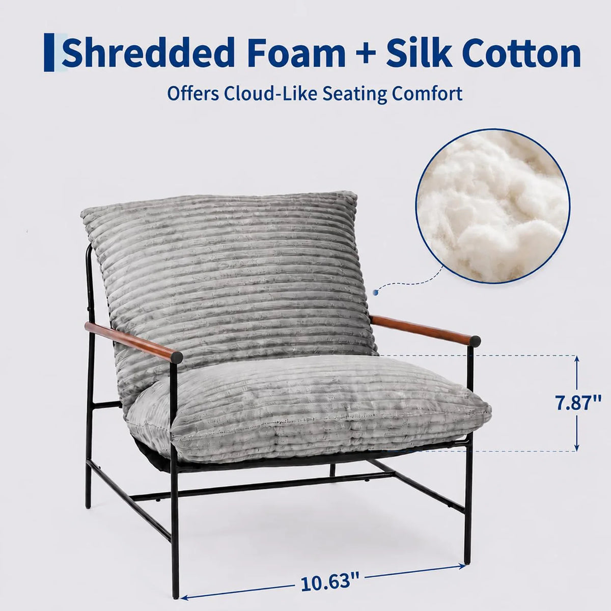 Deep Seat Corduroy Reading Chair
