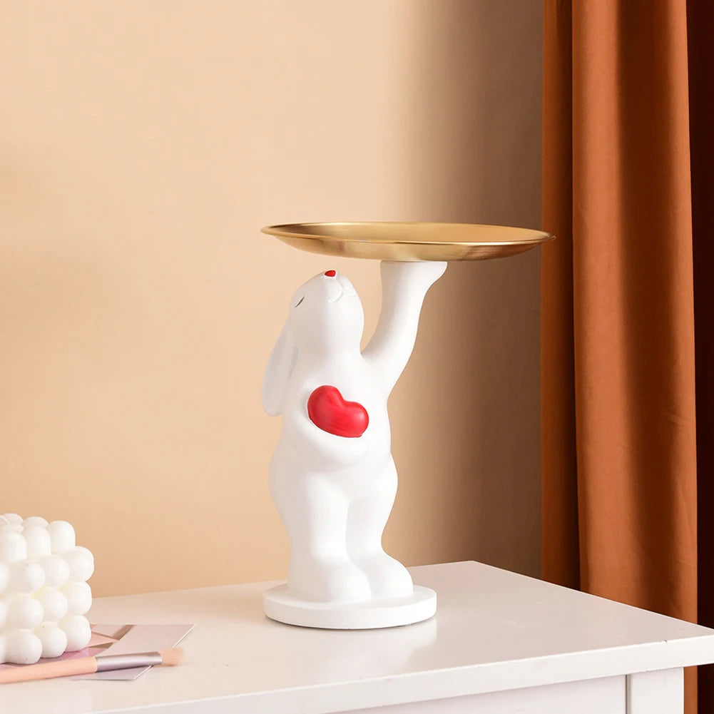 Resin Polar Bear Statue Tray