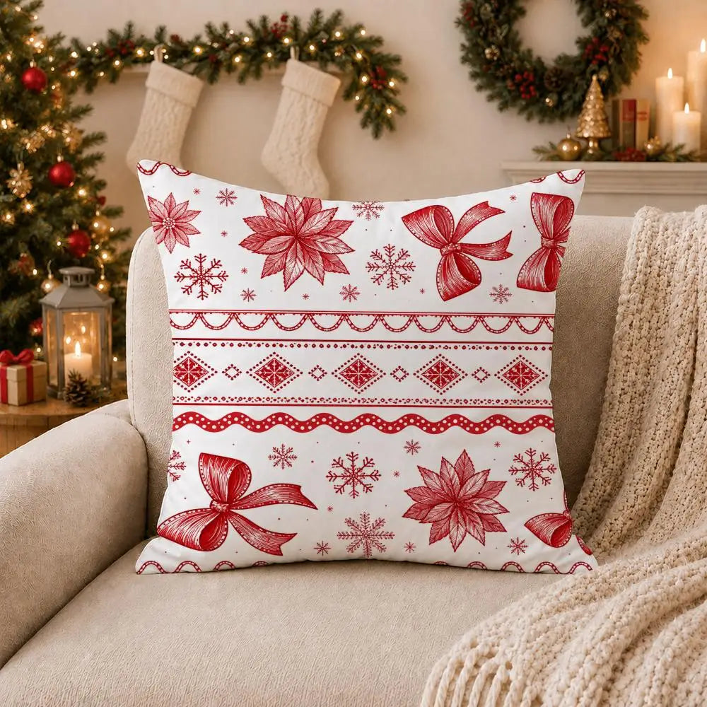 Red Black Plaid Pillow Case