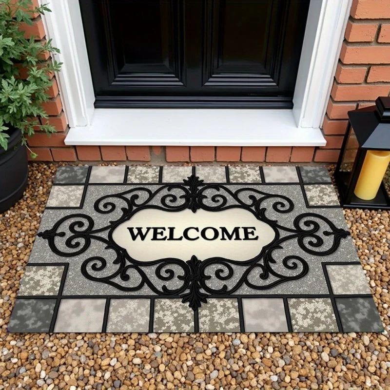 Harvest Pumpkin Welcome Mat