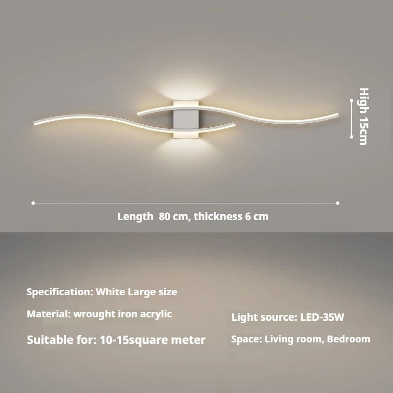 Black Gold Strip Wall Lamp