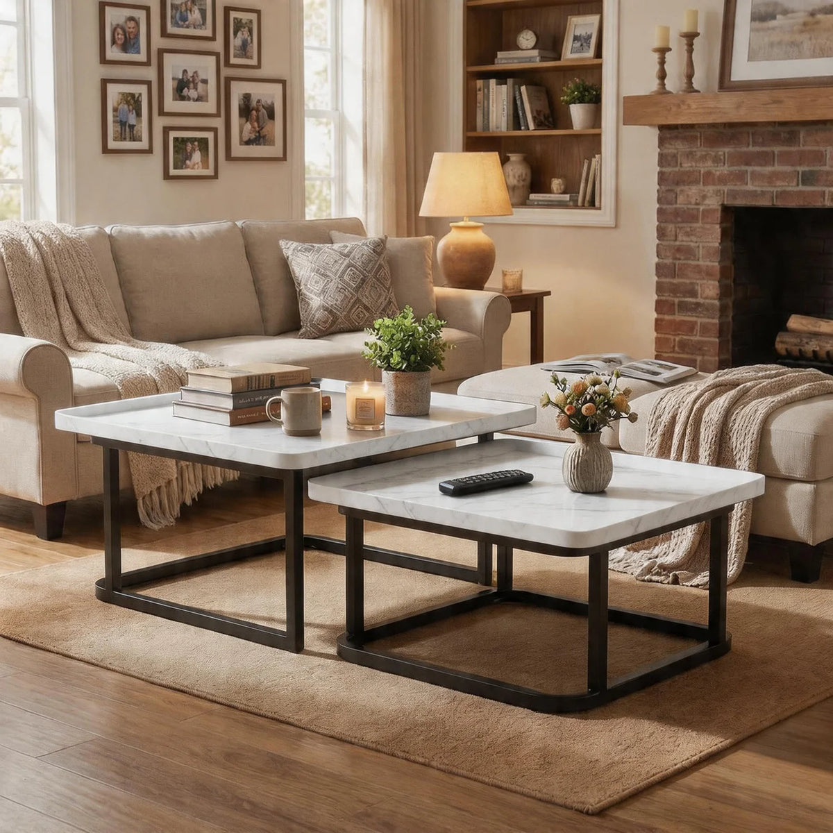 Square Fluted Nesting Tables
