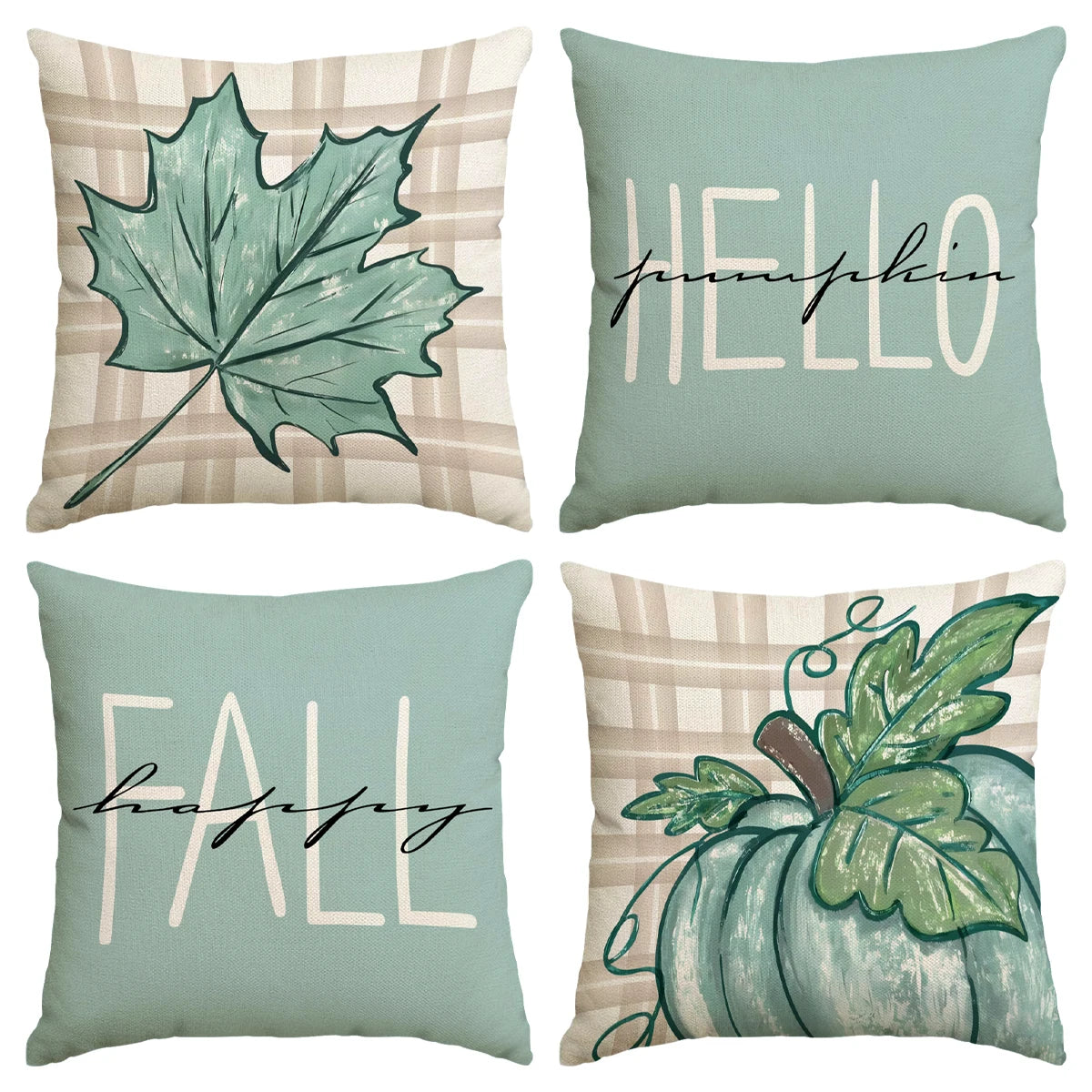 Pumpkin Stripe Pillow Cover Set