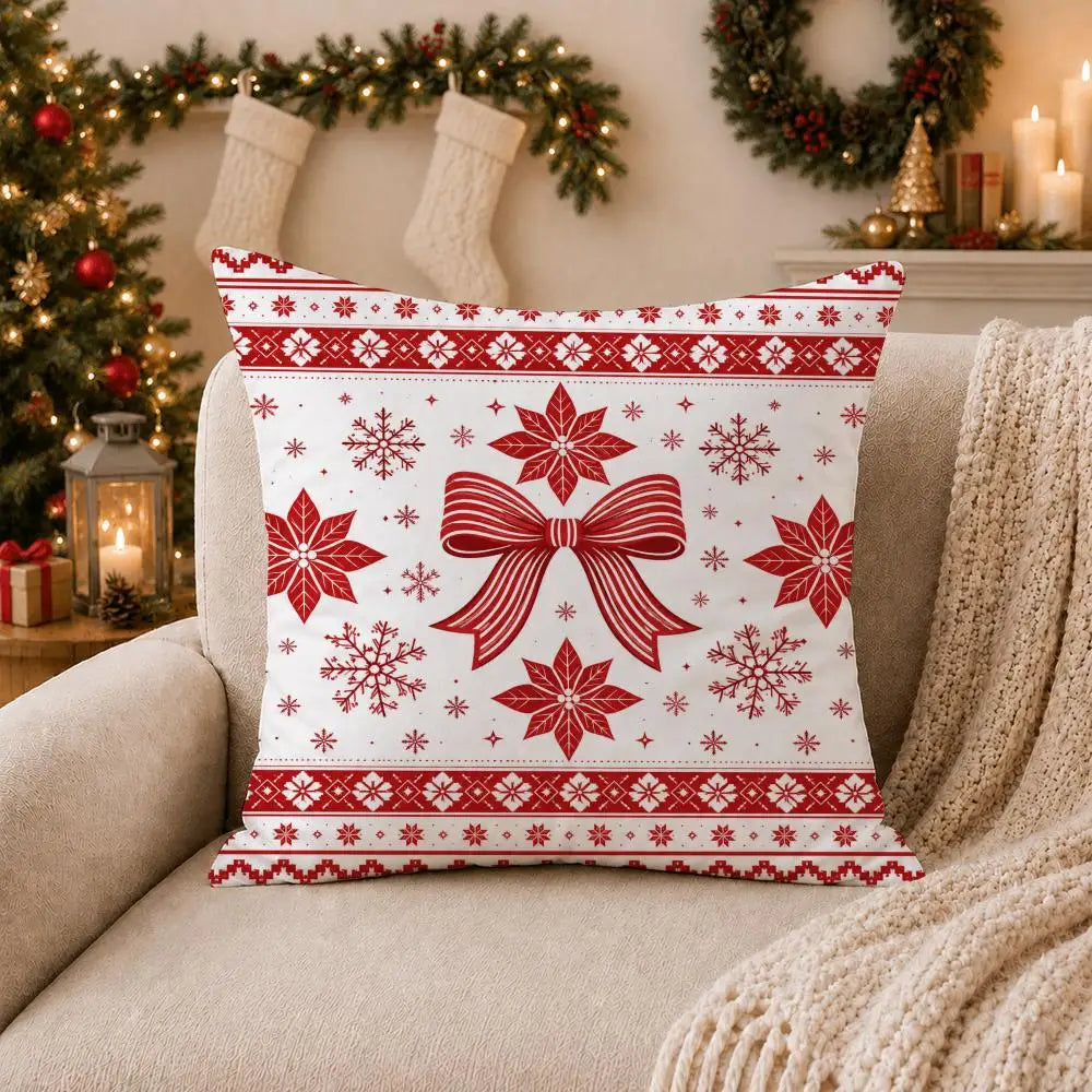 Red Black Plaid Pillow Case