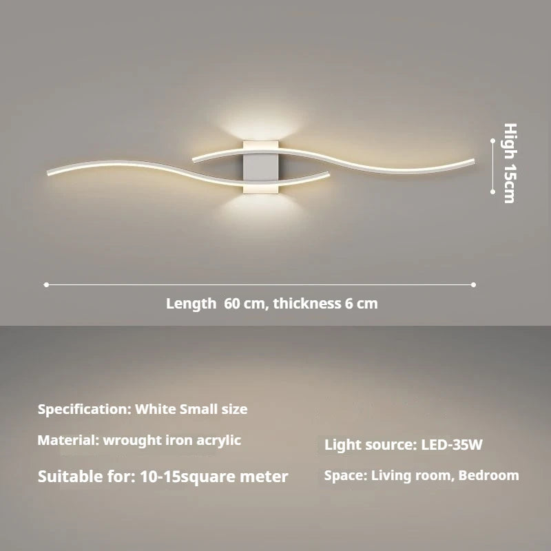 Black Gold Strip Wall Lamp