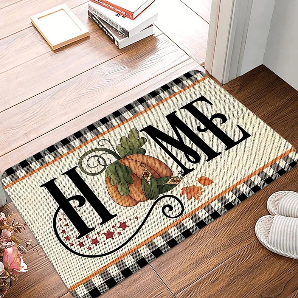 Fall Scarecrow Welcome Doormat