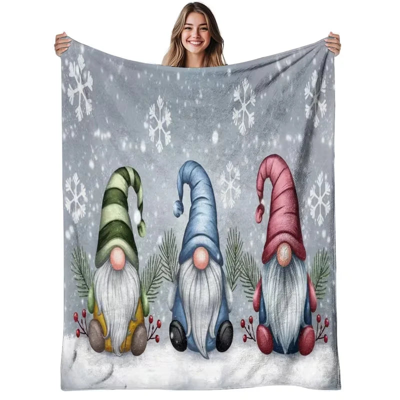 Spooky Pumpkin Plaid Throw Blanket