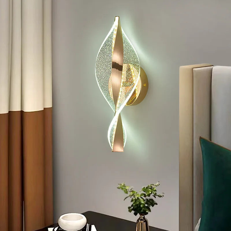 Modern Gold Lustre Wall Lamp
