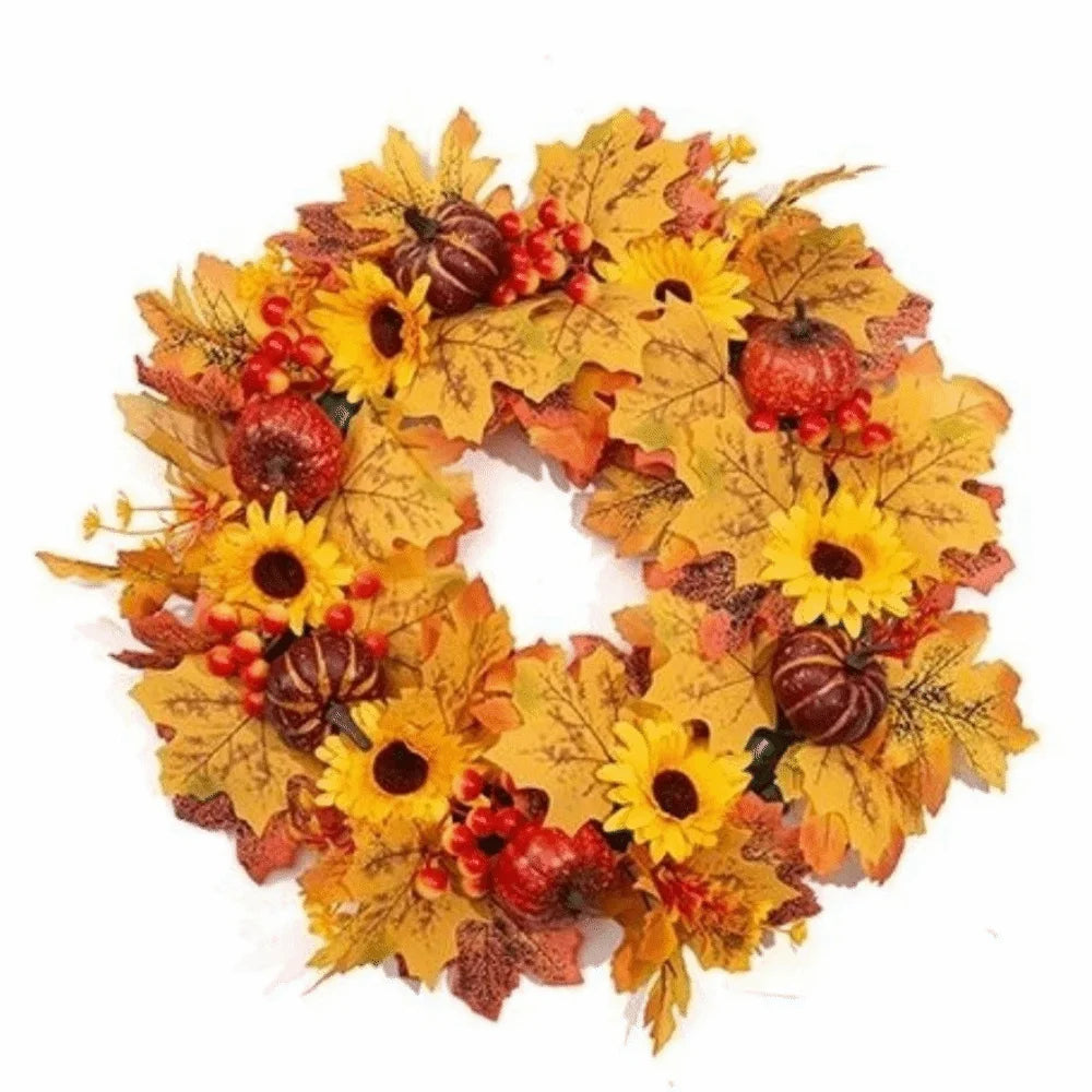 Rustic Sunflower Pumpkin Wreath