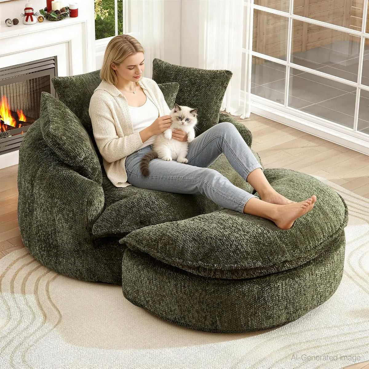 Deep Seat Cloud Chaise Sofa