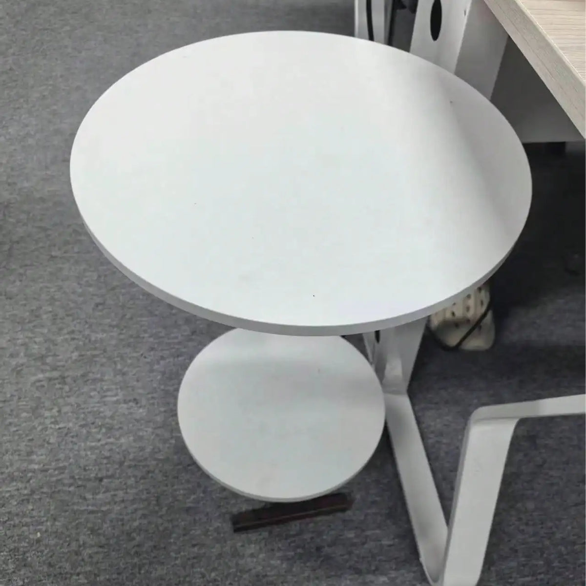 2-Tier Faux Marble End Table