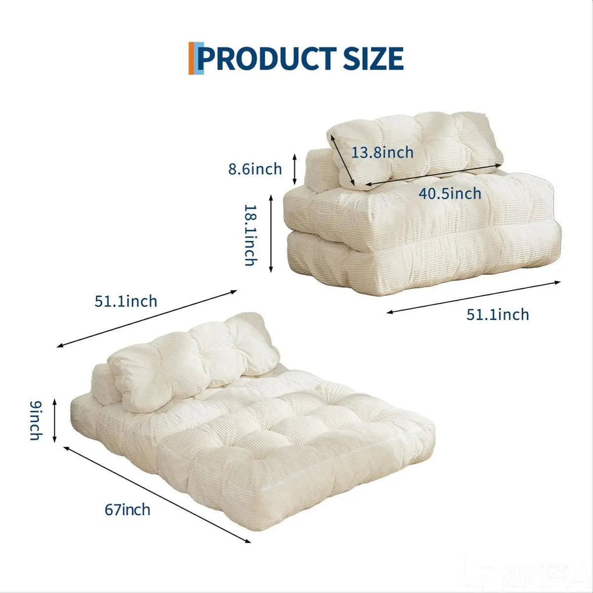 Convertible Folding Floor Sofa
