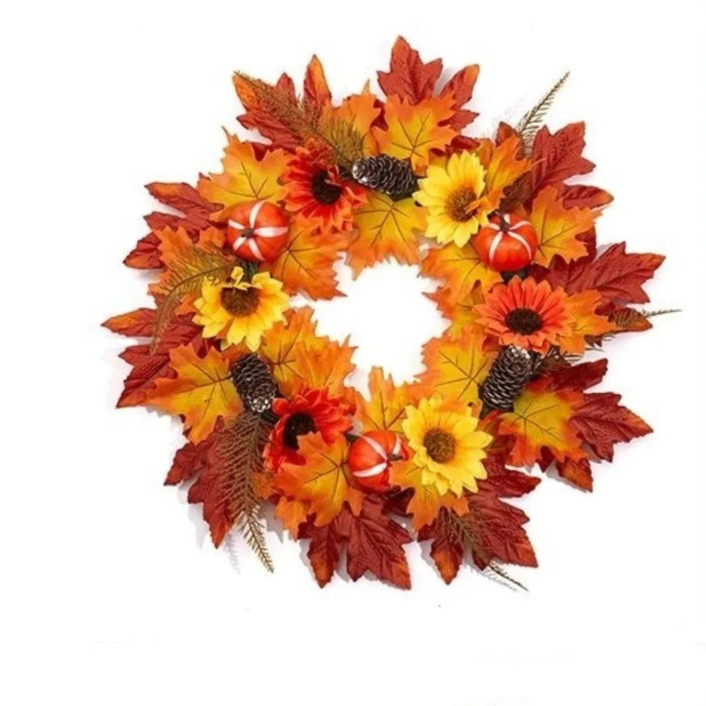 Rustic Sunflower Pumpkin Wreath