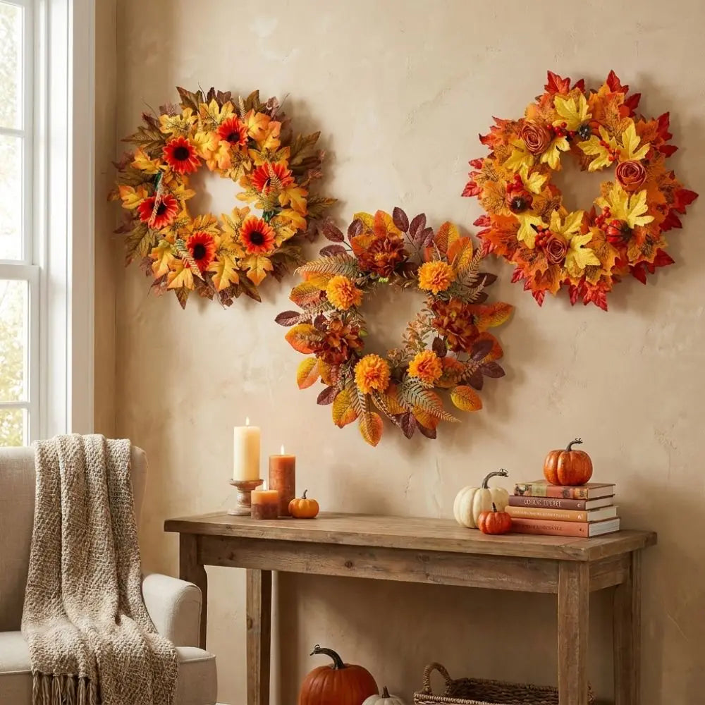 Rustic Sunflower Pumpkin Wreath