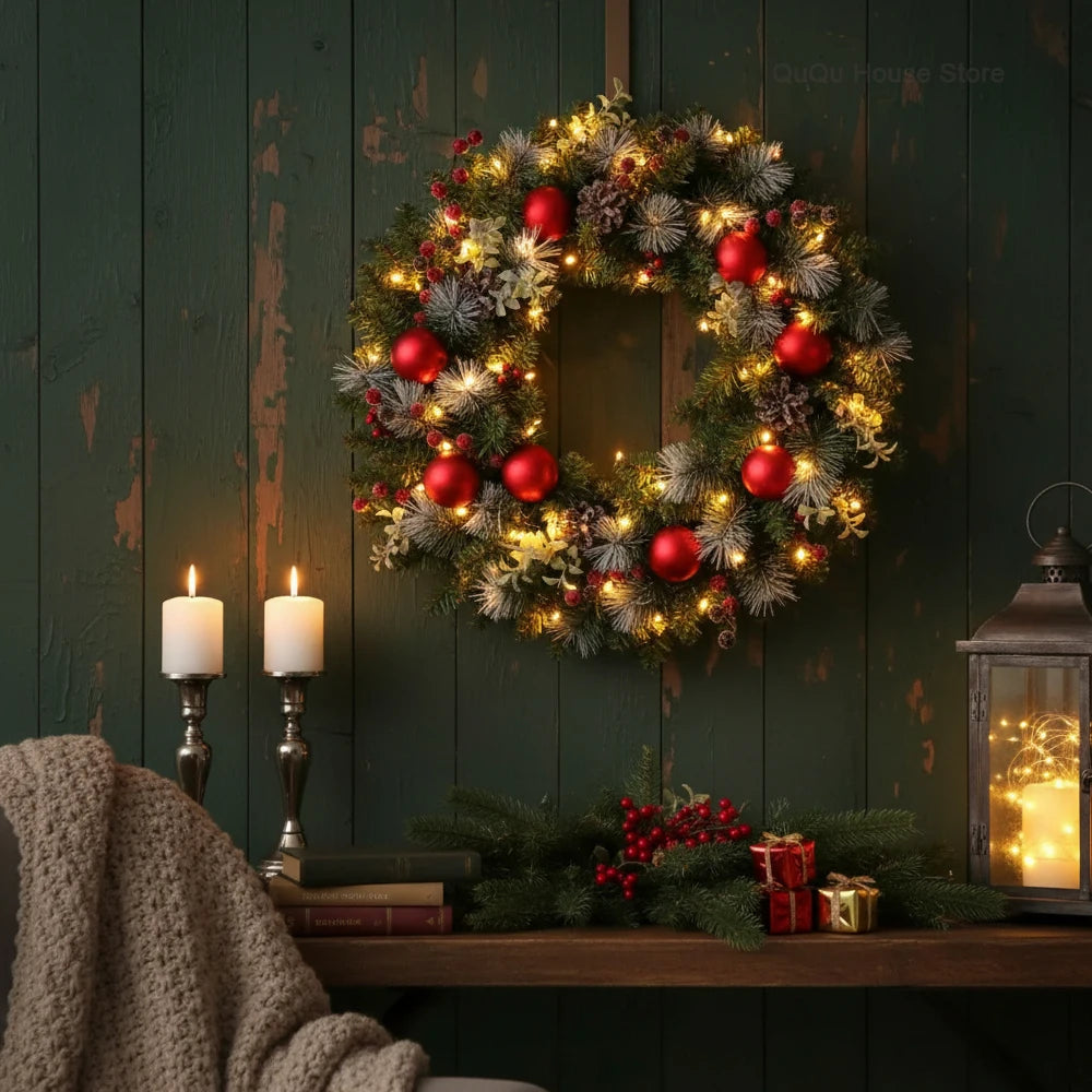 Pinecone Berry Garland Wreath