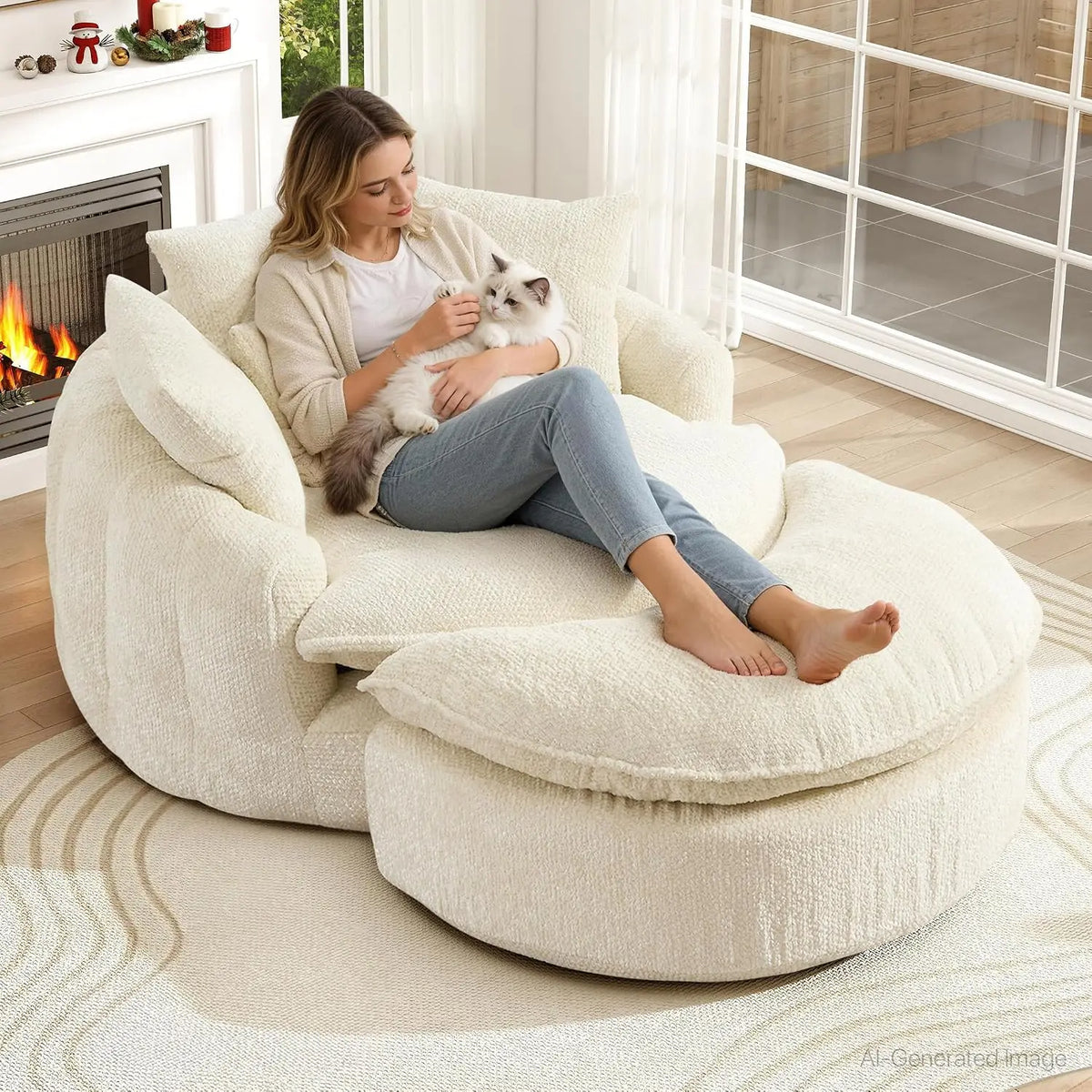 Deep Seat Cloud Chaise Sofa
