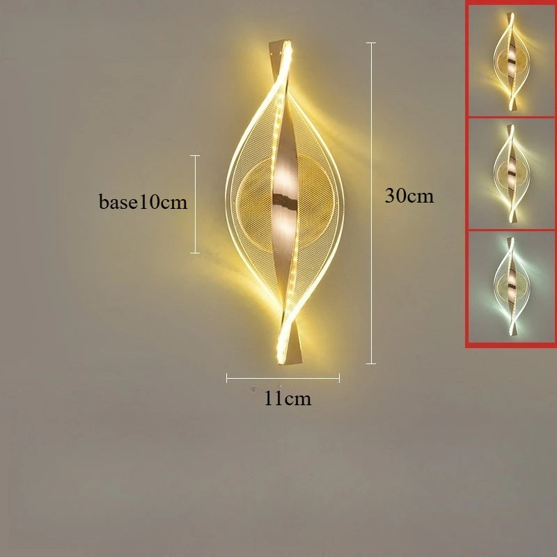 Modern Gold Lustre Wall Lamp