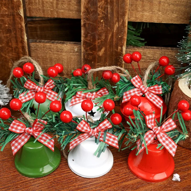 Holly Berry Jingle Bell Ornaments