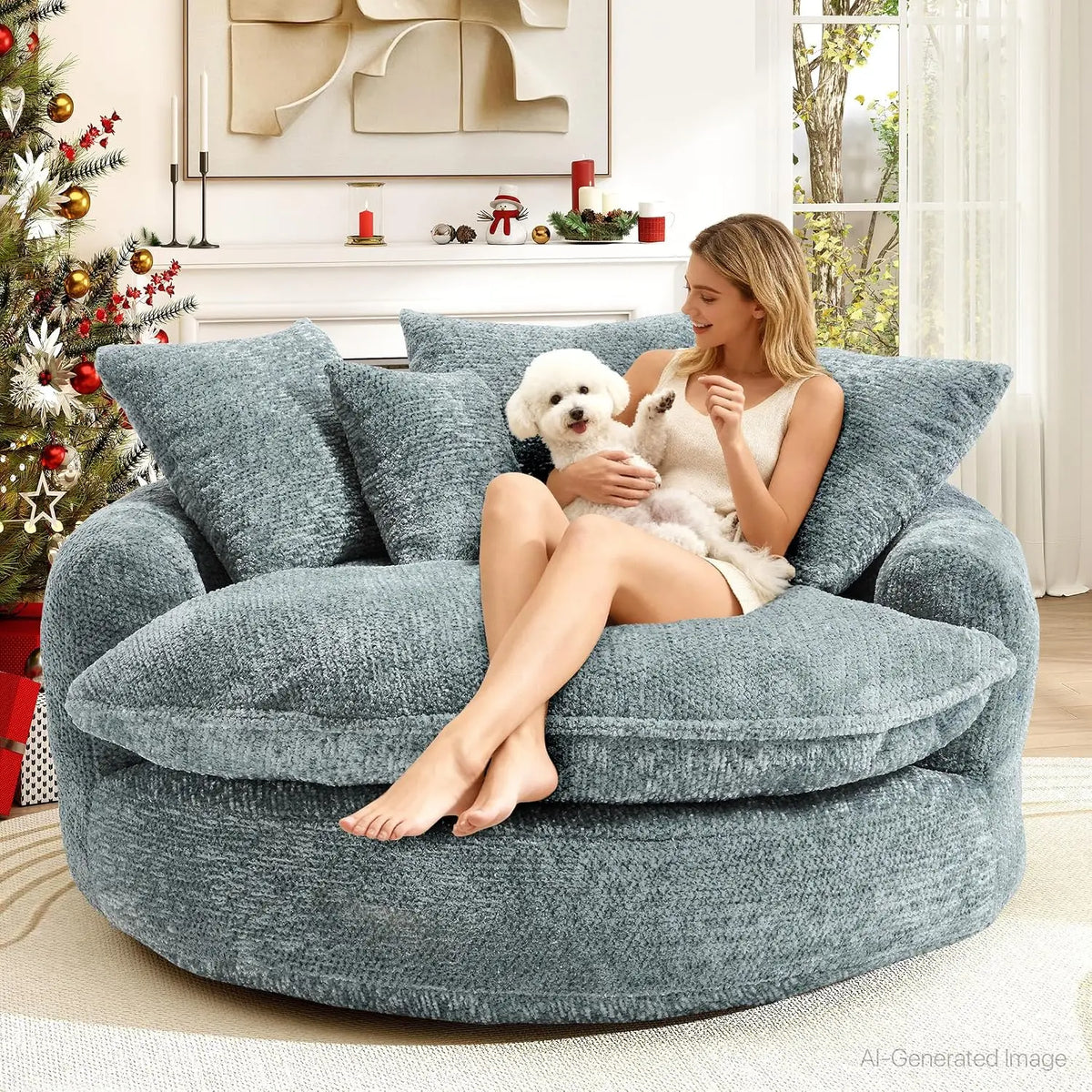 Deep Seat Cloud Chaise Sofa