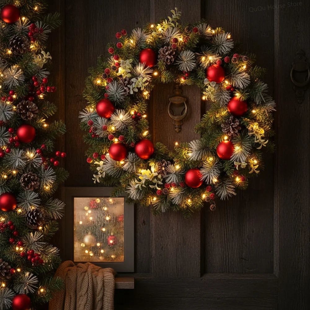 Pinecone Berry Garland Wreath