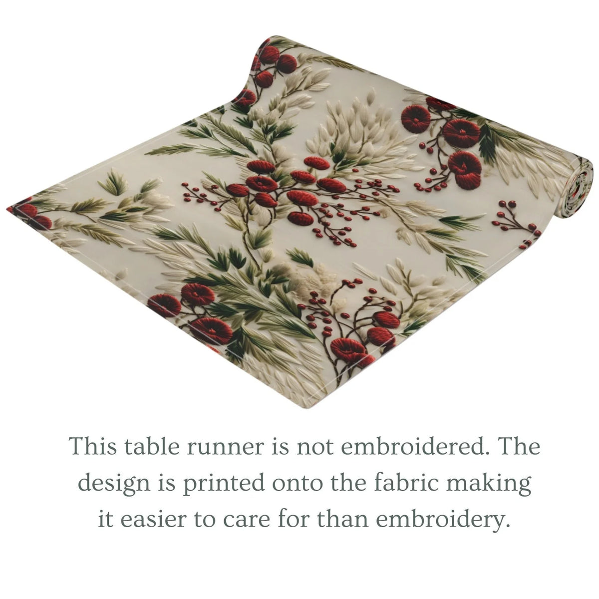 Floral Winter Table Runner