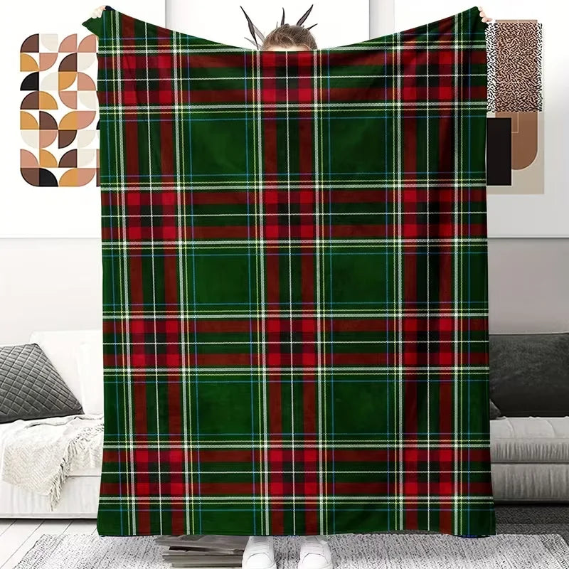 Whimsical Holiday Scene Blanket