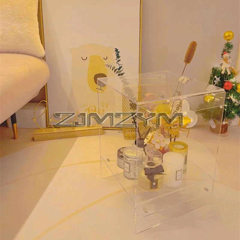 Acrylic Double-Deck Side Table
