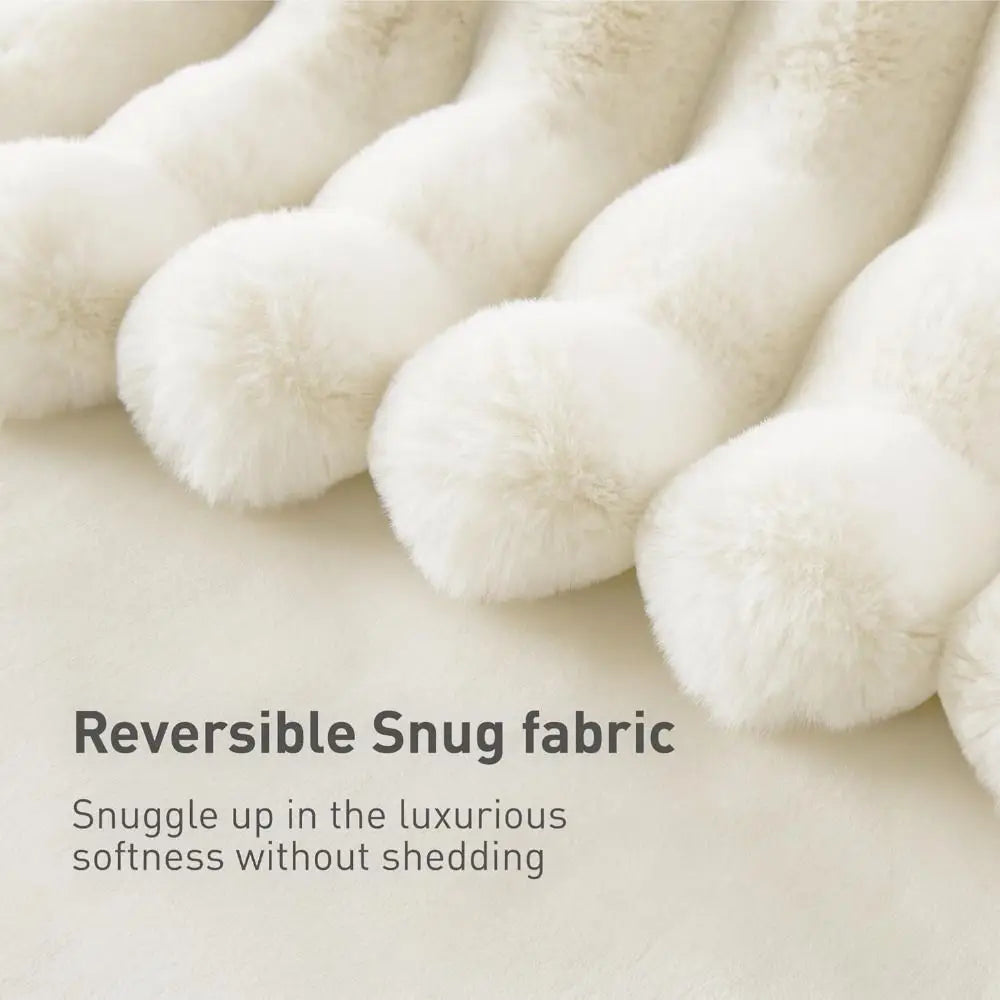 Plush Spandex Striped Blanket