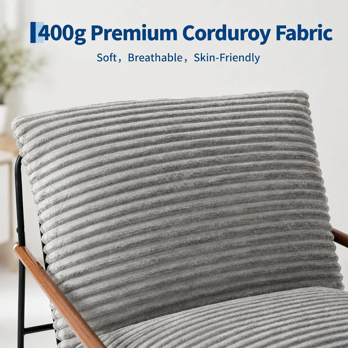 Deep Seat Corduroy Reading Chair