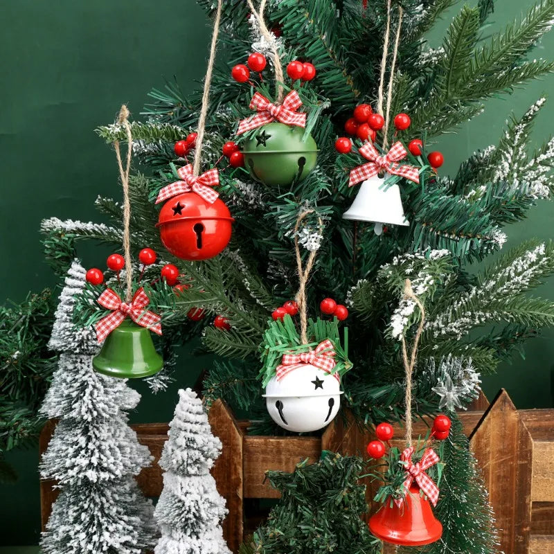 Holly Berry Jingle Bell Ornaments