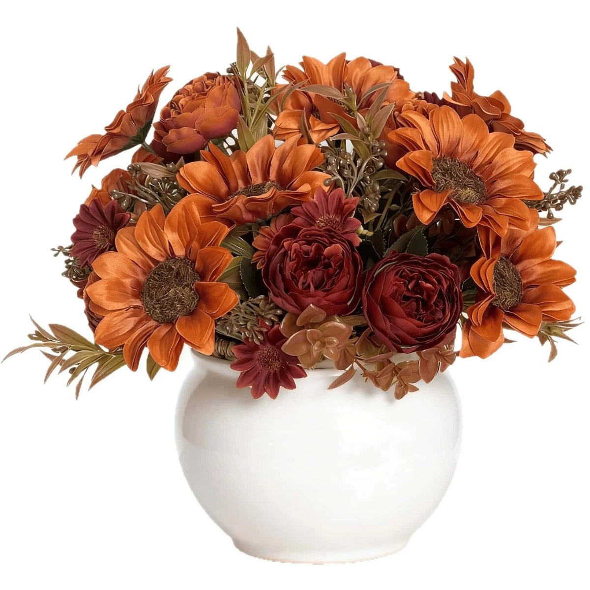 Faux Peony Sunflower Bouquet